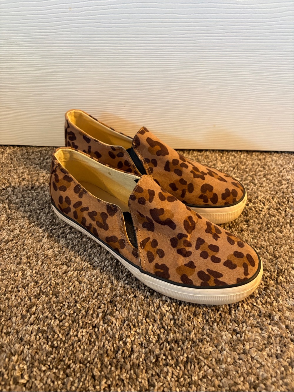 Francesca’s Restricted Leopard Print Slip-On Sneakers - Brown/Tan